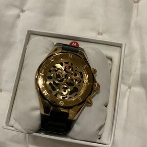 Michele Gold and Black Women's Watch